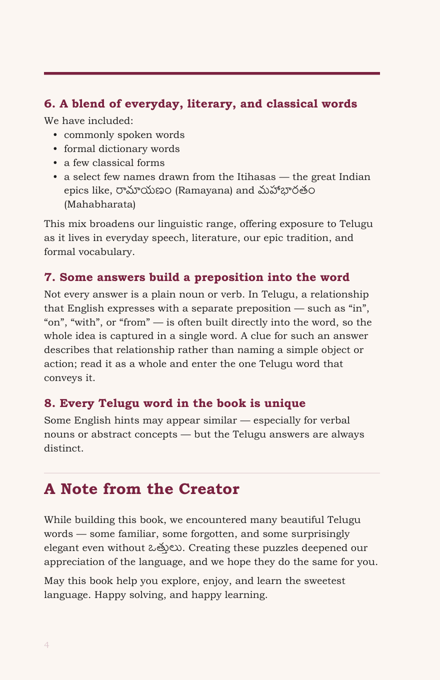 A note from the creator
